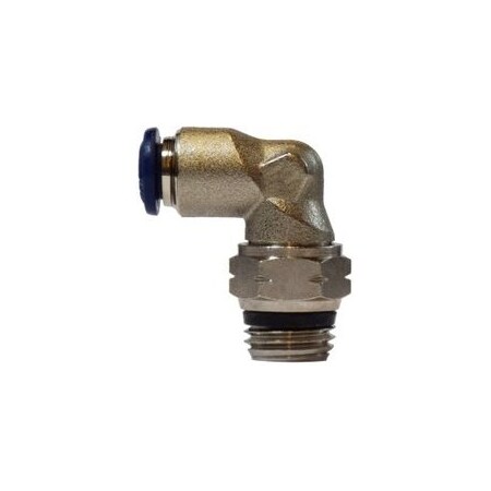 Midland Industries Swivel Elbow, Elbow, 12 Nominal, PushIn x MIP, 083 Hex, 0 to 250 psi, 0 to 160 deg F, Brass 20092N